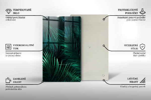 Chopping board Wild jungle leaves