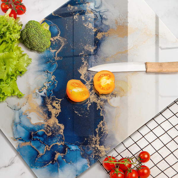 Chopping board Abstraction with blue