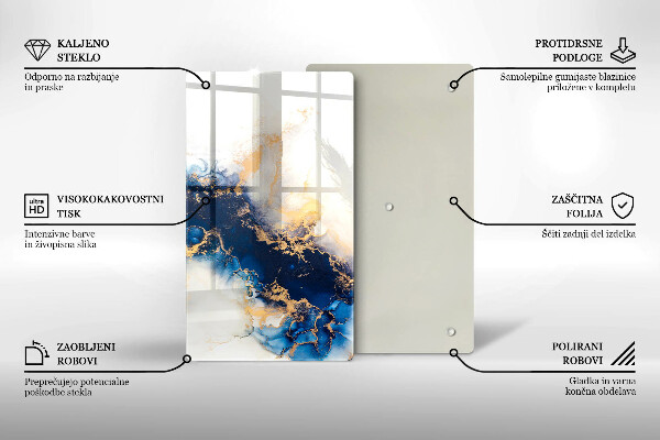 Chopping board Abstraction with blue