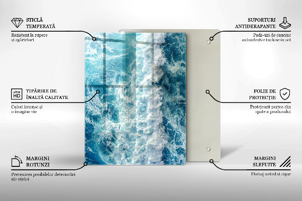 Chopping board Abstraction with blue