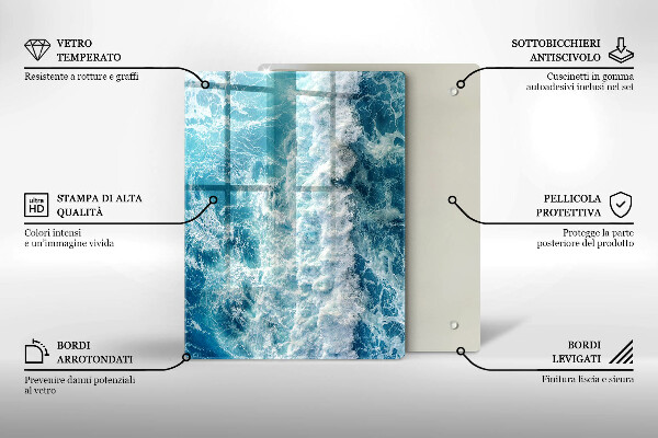 Chopping board Abstraction with blue