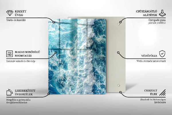 Chopping board Abstraction with blue