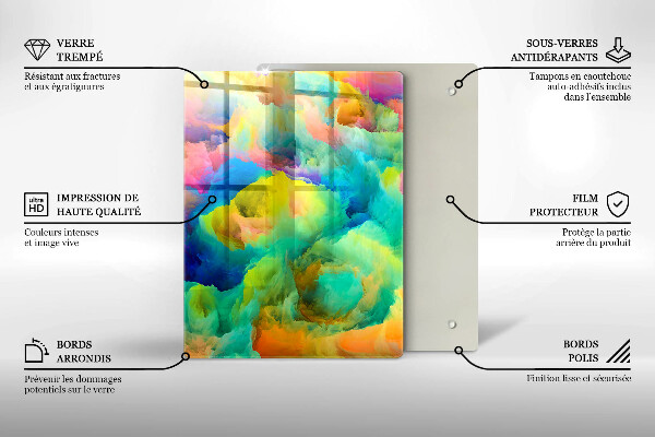 Chopping board Decorative leaves with gold