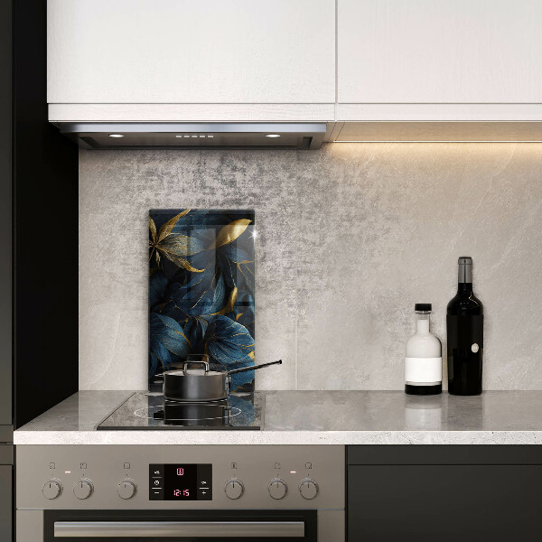 Chopping board Decorative leaves with gold