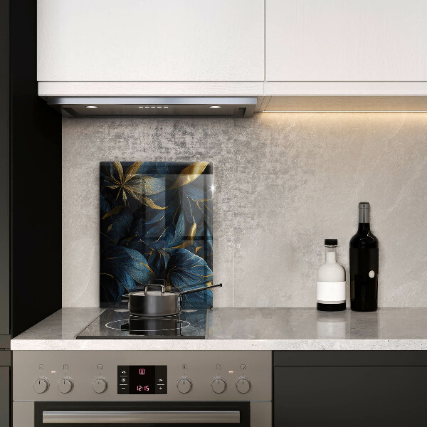 Chopping board Decorative leaves with gold