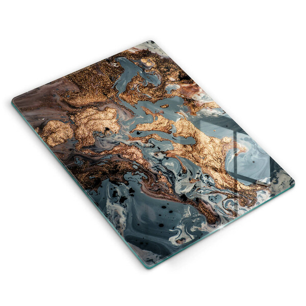 Chopping board Decorative rock with gold