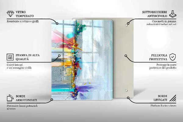 Chopping board Decorative rock with gold