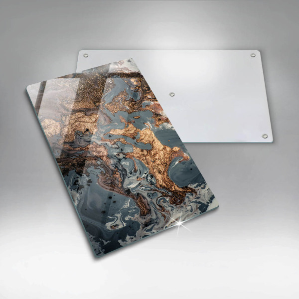 Chopping board Decorative rock with gold