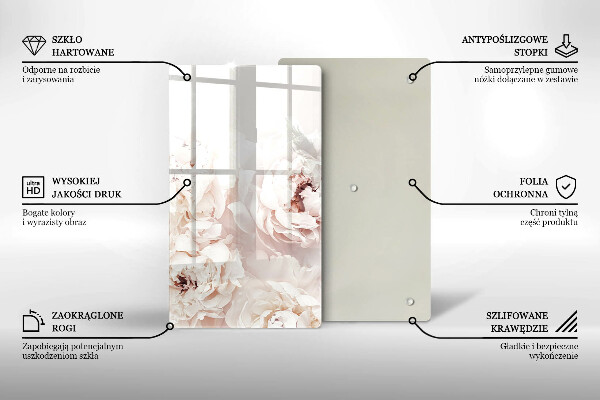 Worktop protector Pastel peonies