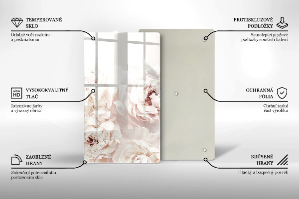 Worktop protector Pastel peonies