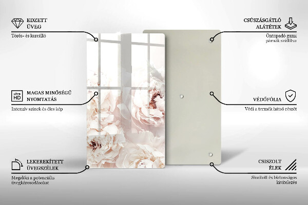 Worktop protector Pastel peonies