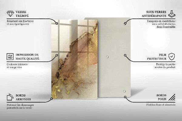 Worktop protector Abstraction gold