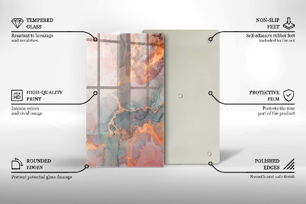 Worktop protector Marble with gold