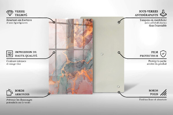 Worktop protector Marble with gold