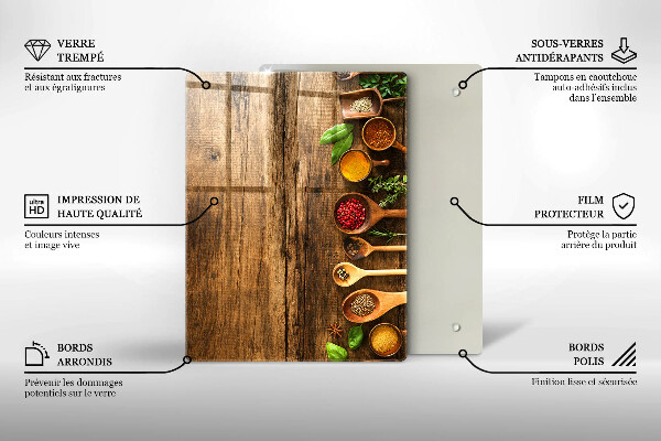 Worktop protector Wooden boards and leaves