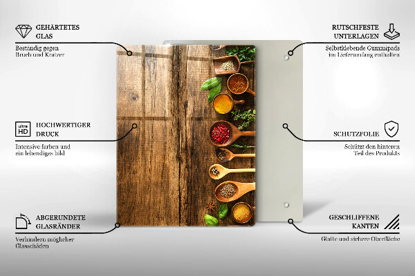 Worktop protector Wooden boards and leaves