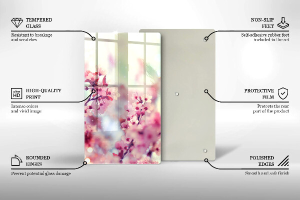 Worktop protector Spring pink flowers