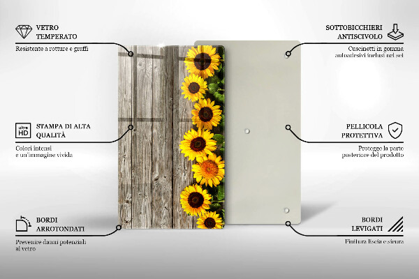 Worktop protector Sunflowers on the boards