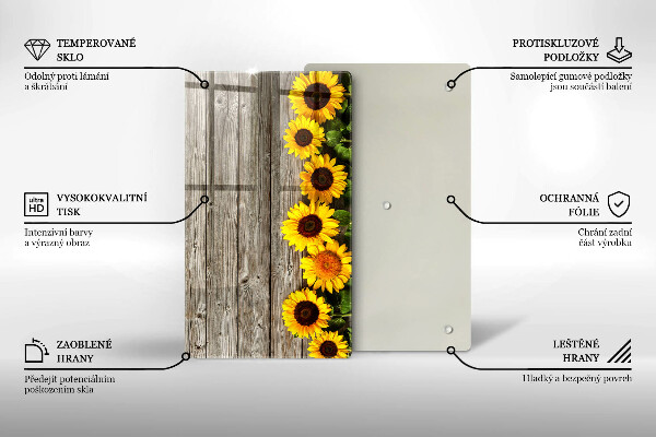 Worktop protector Sunflowers on the boards