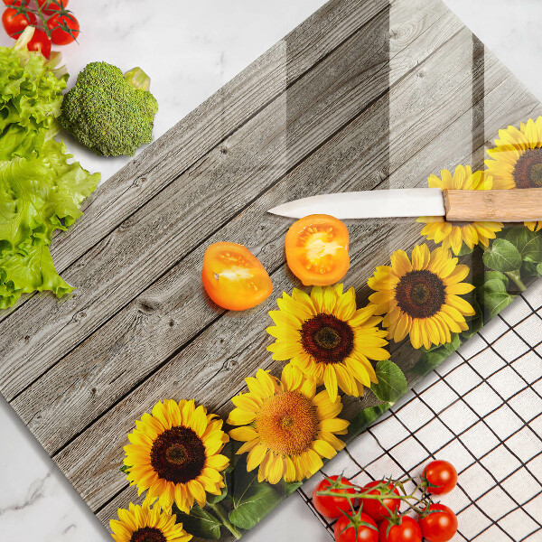 Worktop protector Sunflowers on the boards