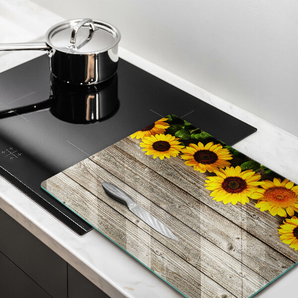 Worktop protector Sunflowers on the boards