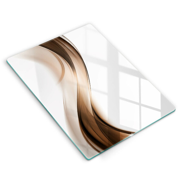 Worktop protector Abstraction brown lines