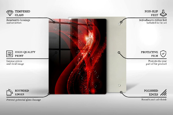 Worktop protector Abstraction brown lines