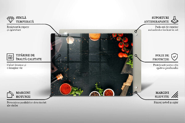 Chopping board glass Cherry tomatoes