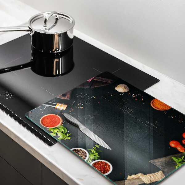 Chopping board glass Cherry tomatoes