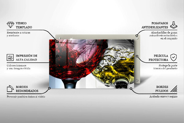 Chopping board glass Wine glasses