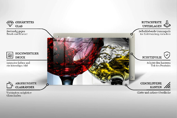 Chopping board glass Wine glasses