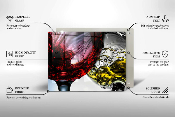 Chopping board glass Wine glasses