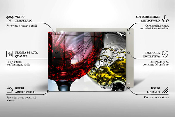 Chopping board glass Wine glasses