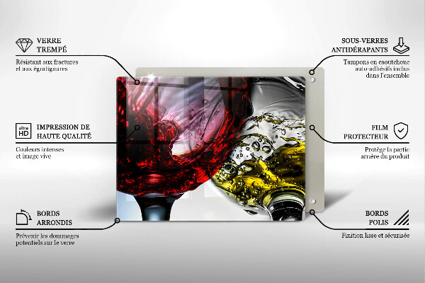 Chopping board glass Wine glasses