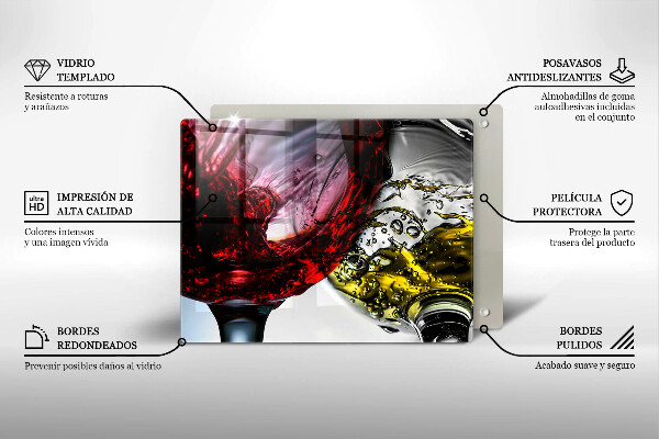 Chopping board glass Wine glasses