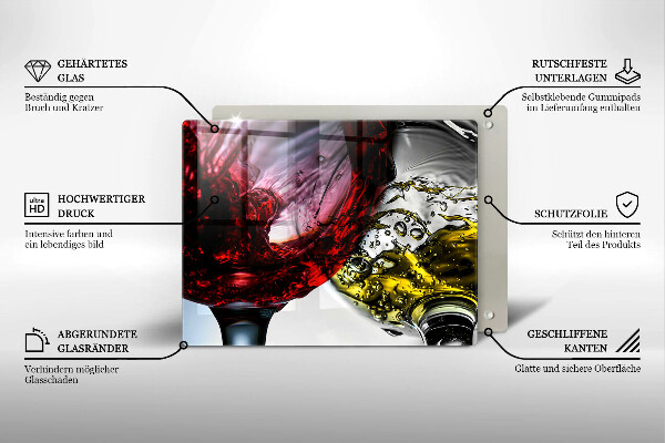 Chopping board glass Wine glasses