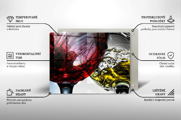 Chopping board glass Wine glasses