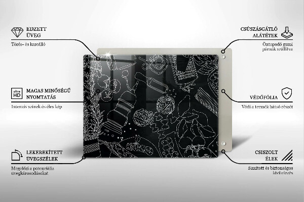 Chopping board glass Kitchen accessories