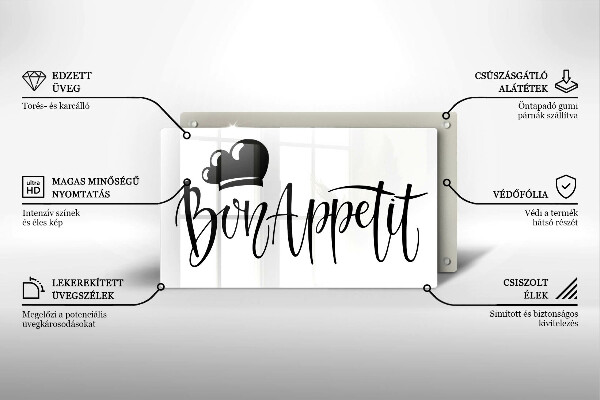 Chopping board The inscription Bon Appetit