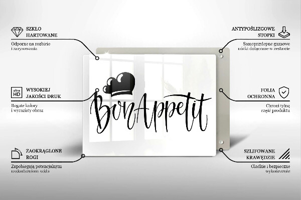 Chopping board The inscription Bon Appetit