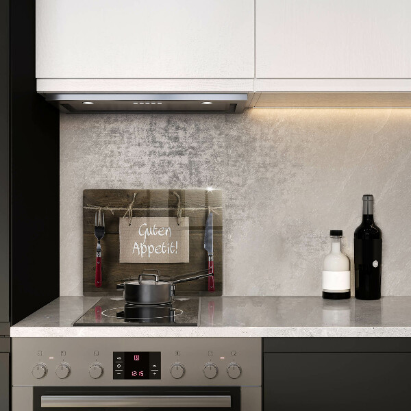 Chopping board glass GUTEN APETIT inscription boards