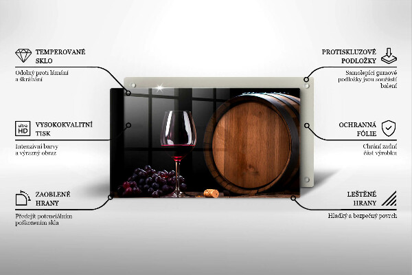 Chopping board A barrel of wine glass