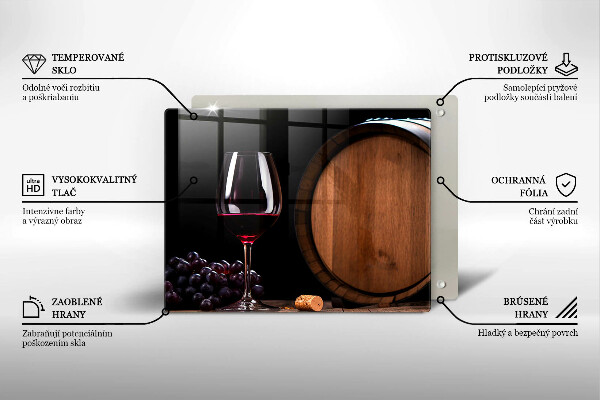 Chopping board A barrel of wine glass