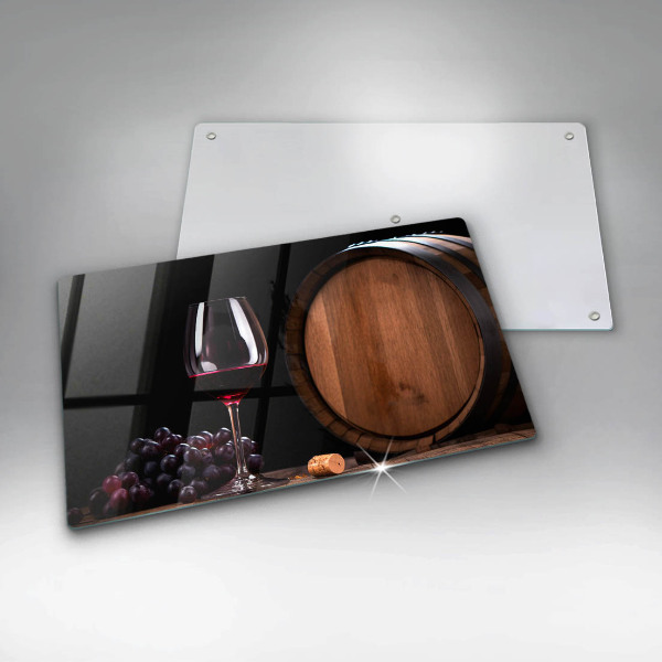 Chopping board A barrel of wine glass