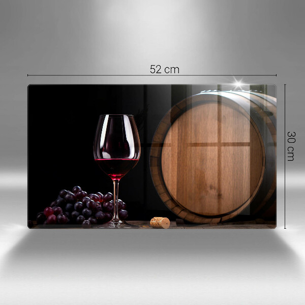 Chopping board A barrel of wine glass