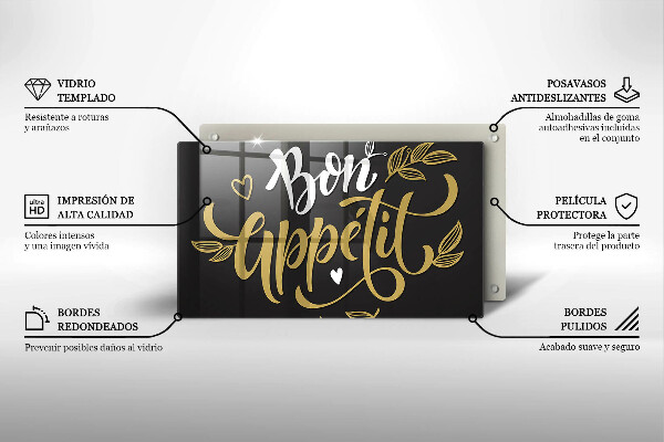 Chopping board The inscription Bon Appetit