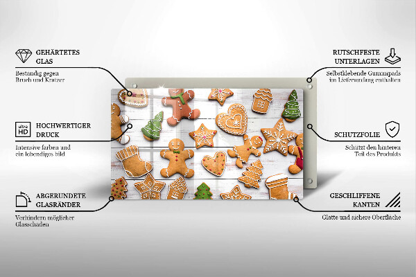 Chopping board Christmas gingerbread