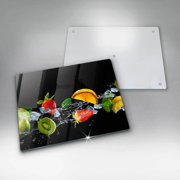 Chopping board Fruits in water