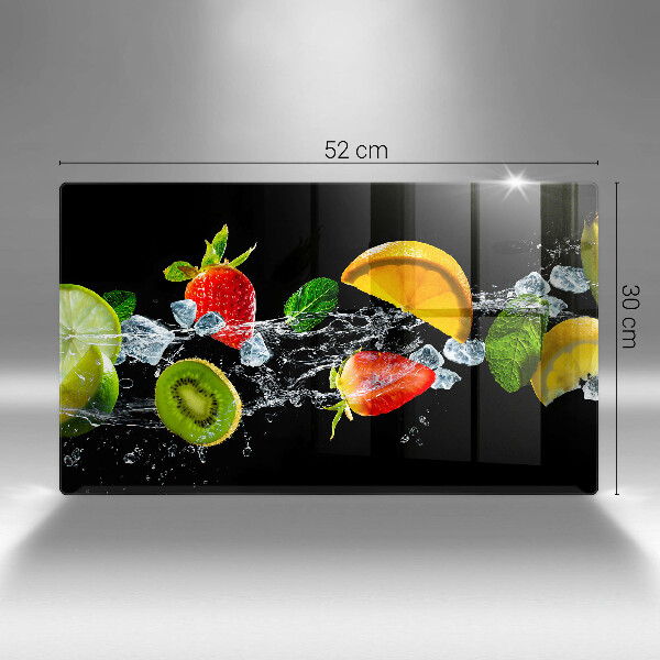 Chopping board Fruits in water