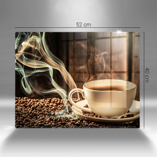 Chopping board Cup and coffee beans